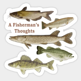 Fisherman's gifts, fishing, wildlife, fish, design Sticker